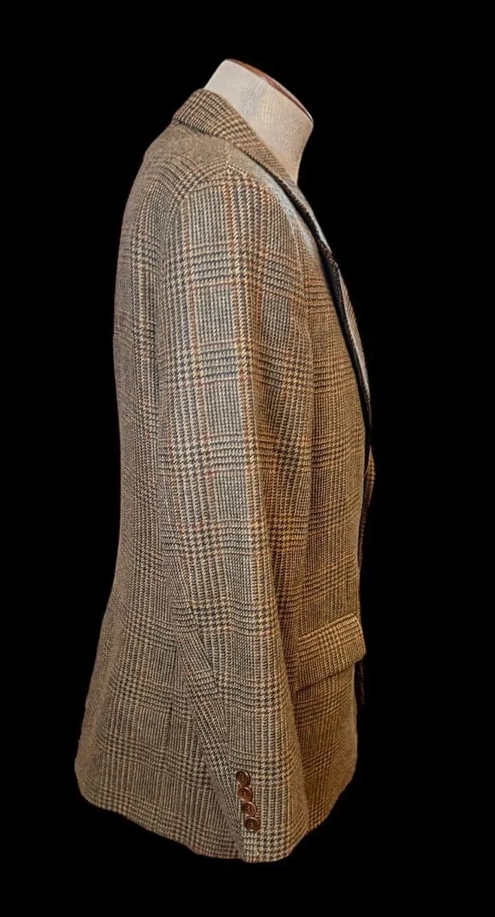 Brooks Brothers 346 Glen Plaid Spirt Coat Blazer 44S